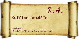 Kuffler Artúr névjegykártya